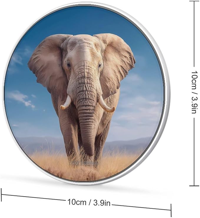 Elephant Wireless Charger SlimWireless Charging Pad Anti-Slip Charger Mat for Men Women