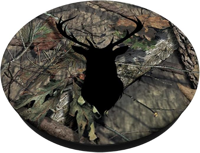 Brown Camouflage Black Deer Buck Hunting PopSockets Adhesive PopGrip