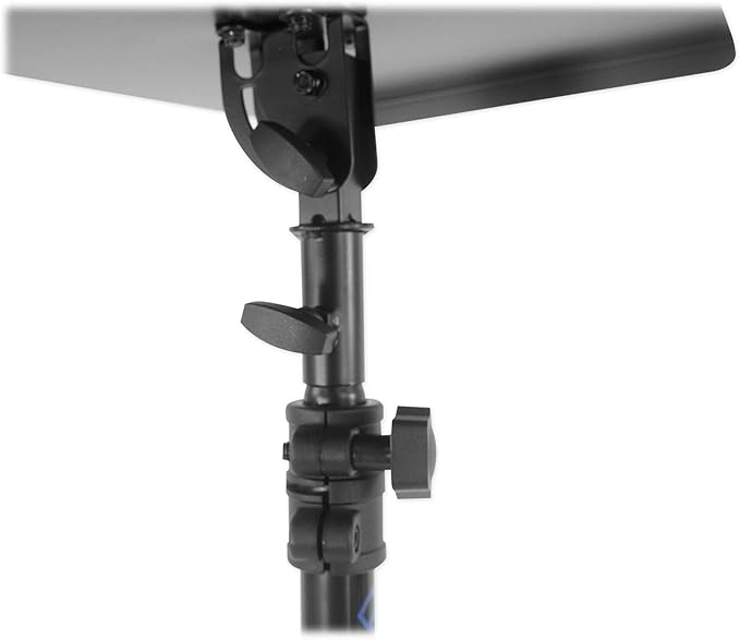 Rockville RLS68 Dual-Tray Laptop/Tablet Stand, Adjustable Height 30-51", Foldable, Portable, for DJs, Presenters, and Musicians