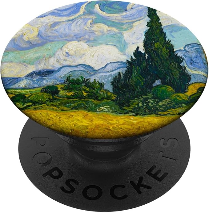 Van Gogh Cypresses Landscape Painting Artist Vincent Art PopSockets Adhesive PopGrip