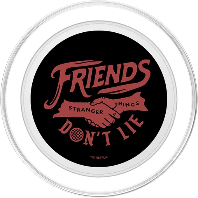 Stranger Things Friends Don't Lie Text Handshake PopSockets Standard PopGrip
