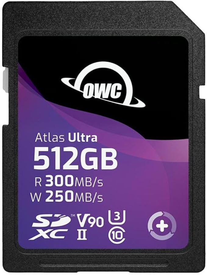 OWC Atlas Ultra 512GB SDXC UHS-II V90 Media Card