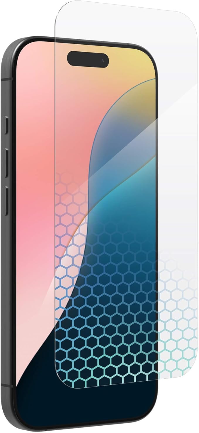ZAGG - 5 Pack - InvisibleShield Glass XTR4 iPhone 16 / 15 Screen Protector - Blue-Light Filtration 11X Stronger Scratch &amp Smudge-Resistant Surface Anti-Reflective Technology (Ships in bulk pack