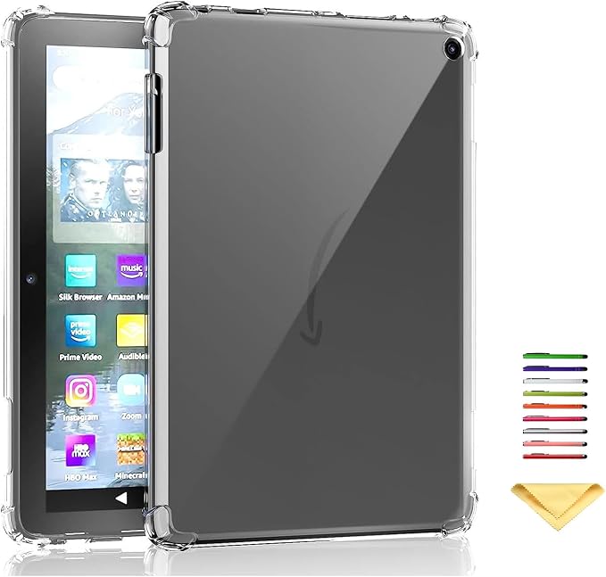 Clear Case for All-New Amazon Kindle Fire Max 11 Tablet (13th Generation 2023 Release) 11 Slim Lightweight Shell Transparent Soft TPU Back Shockproof Crystal Reinforced Corner Cover Clear