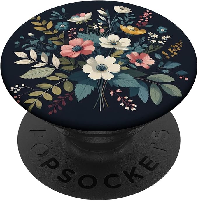 Modern Garden - Lush Florals Against Night Sky PopSockets MagSafe PopGrip for iPhone