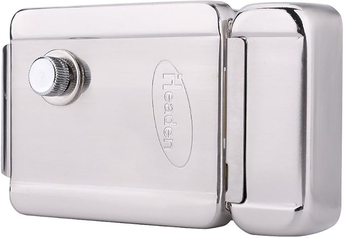 AMOCAM Electric Electronic Door Lock for Video Intercom Door Phone Vidoe doorbell DC 12V Stainless Steel E-Lock Support Wooden Glass Metal Fireproof Door