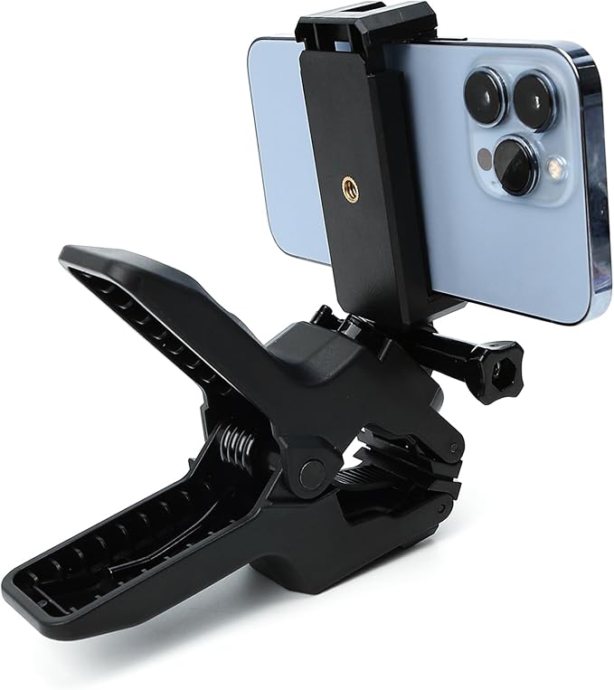 Gooseneck Phone Holder Flex Clamp Clip Mount with Flexible Jaws for Desk Pole or Mobile Stand Adjustable Compatible with iPhone 14 13 Pro XS Max XR X 8 7 6 6s Plus and Other 4-7'' Device