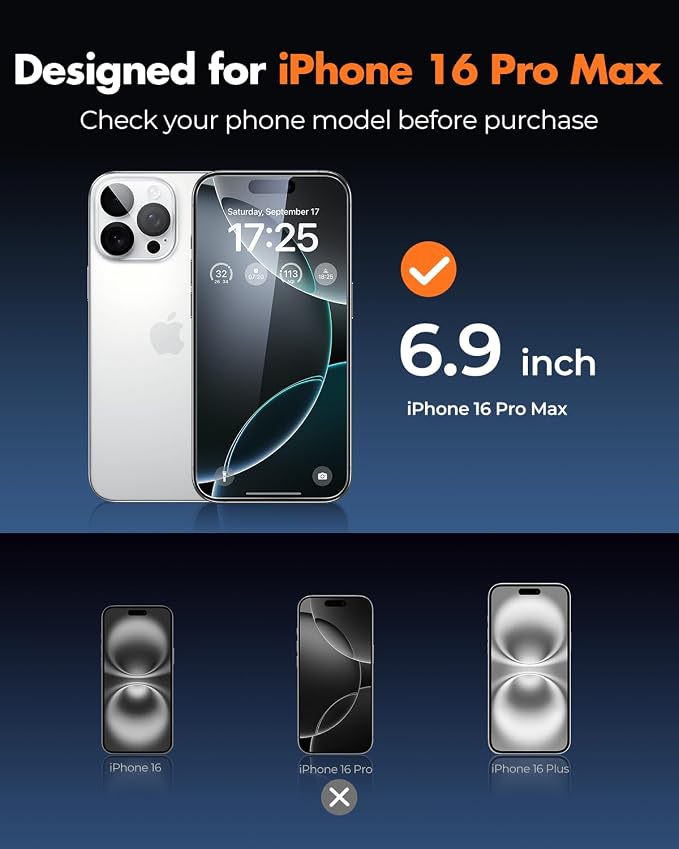UNBREAKcable iPhone 15 Screen Protector 3-Pack Upgraded Dual-Tempered Glass + 3 Camera Lens Protectors Military-Grade 9H Hardness HD Clarity Anti-Fingerprint Case Friendly 6.1 Inch | Upgraded Du