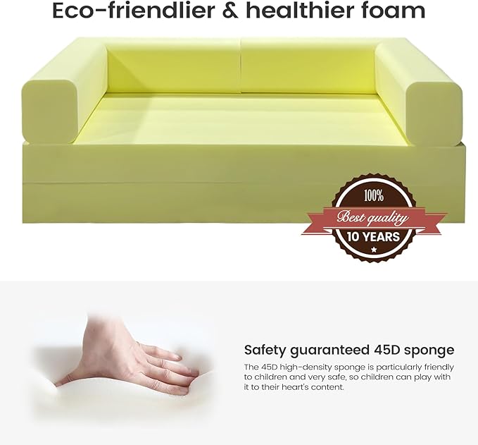 Folding Sofa Bed Convertable Corduroy Couch King Size Floor Sleeper 4-in-1 DIY Combination Modular Sofa Fold Out Futon Lounge Comfy Foldable Lazy cama for Living Room (Black, 80.15")