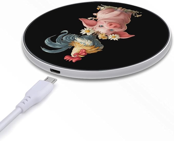 Funny Pigs and Chicken Wireless Charger Portable Charging Pad | LightweightAll Smartphone