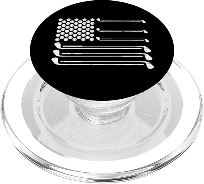 Golf American Flag Golfing Ball July 4th PopSockets Adhesive PopGrip