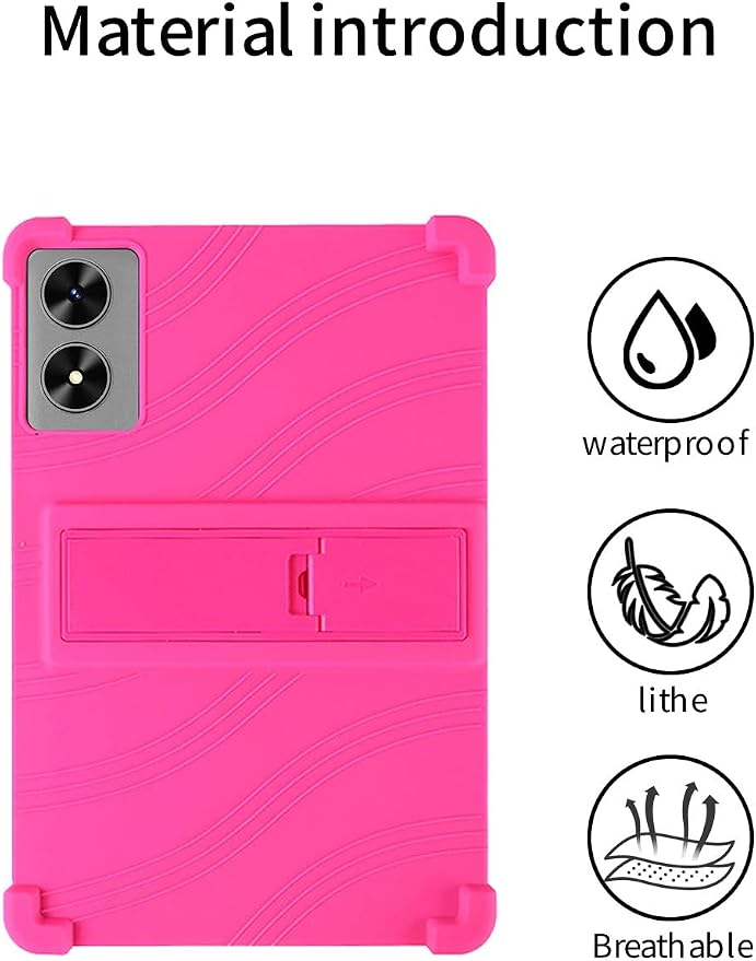for SHARECLOUD P10/Frameflow P10 2025 10.1 Inch Tablet CaseBOVUGAC Soft Silicone Adjustable Stand Shockproof Kids Friendly for SHARECLOUD P10_T 10.1 Tablet(Black)
