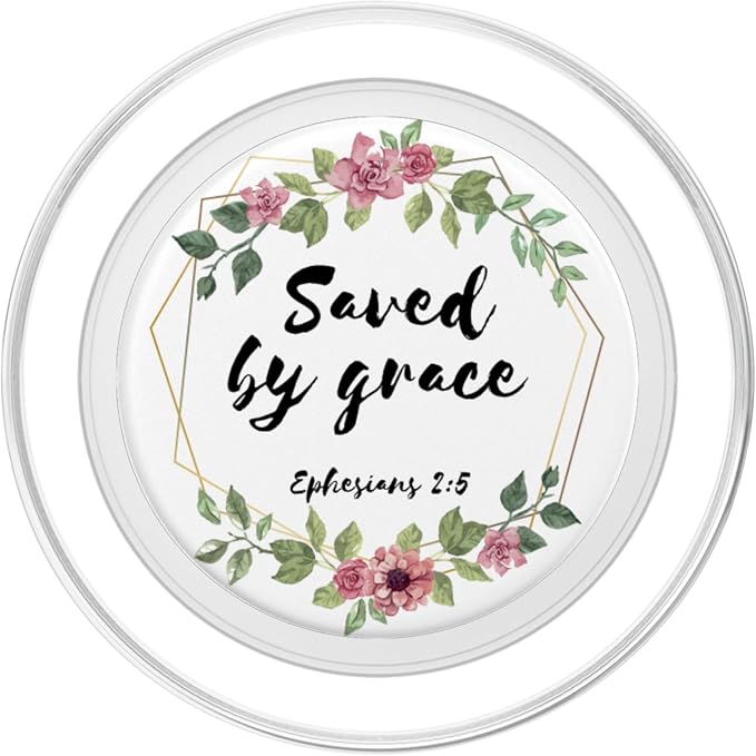 Saved By Grace Ephesians 2:5 Christian Bible Verse Gift PopSockets Adhesive PopGrip