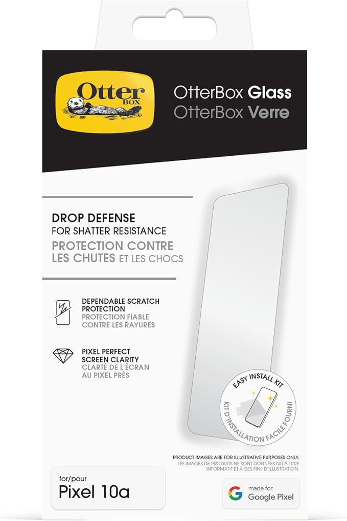 OtterBox Google Pixel 10a Glass Screen Protector | Shatter Resistant Scratch &amp Smudge-Proof Glass Screen Protector for Google Pixel 10a