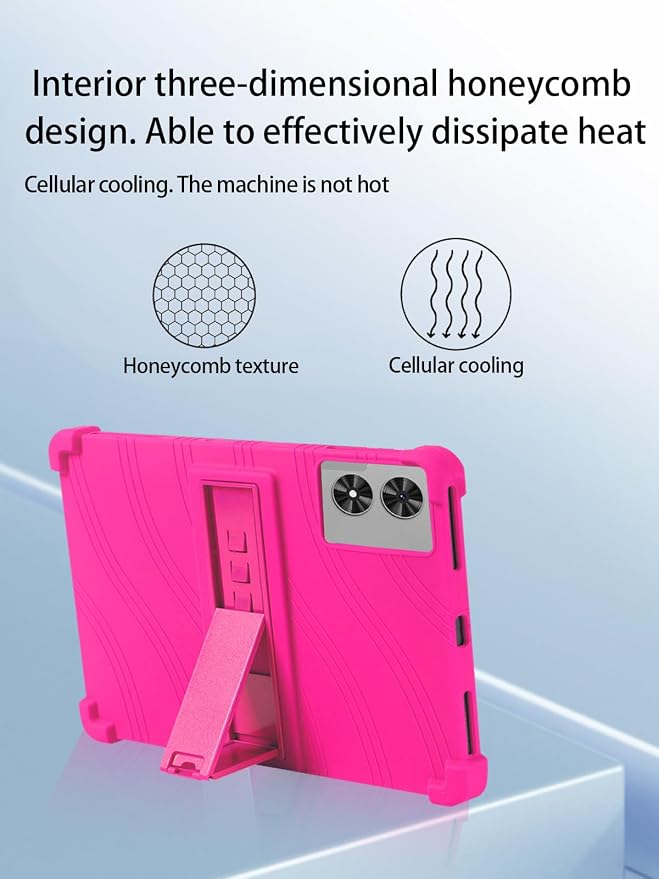 for Frameflow P11T Android 16 11-Inch TabletUYRUREL Skin-Friendly Soft Silicone Protective CaseFull Protection Against Drops and Scratcheswith Adjustable Viewing StandBlack.