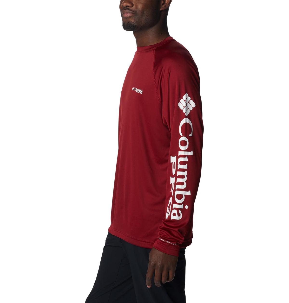 Columbia Men's Terminal Tackle Long Sleeve Big/Tall Shirt, Cherry Blossom/Vivid Blue, Large
