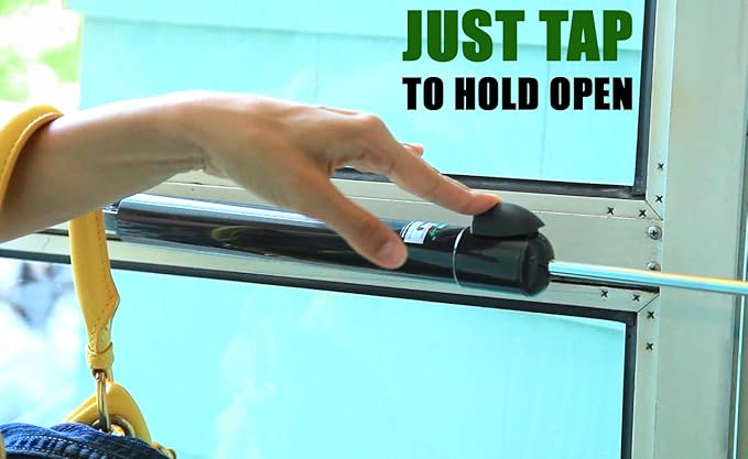 Touch 'n Hold Smooth Door Closer - Single Kit (White) - Standard-Duty Door Closer with Touch-Button Hold Open Feature & Smooth Closing Motion – for (Medium & Lightweight) Storm, Screen Doors.