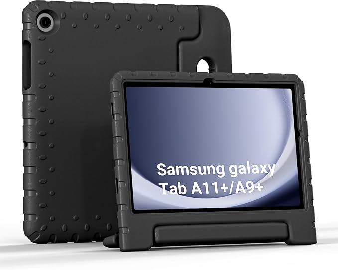 Kids Case for Samsung Galaxy Tab A11+A9+ Shockproof StandBlack | Shockproof EVA MaterialDesigned for Samsung Galaxy Tab A11 Plus 2025/A9 Plus 2023 11 TabletAdjustable handle stand