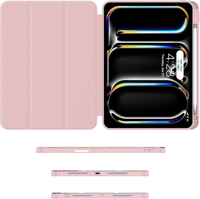 Soke Case for iPad Pro 11 Inch (M5 2025/M4 2024) - Book Black | Built-in Apple Pencil Slot Auto Sleep/Wake Lightweight Protective Cover