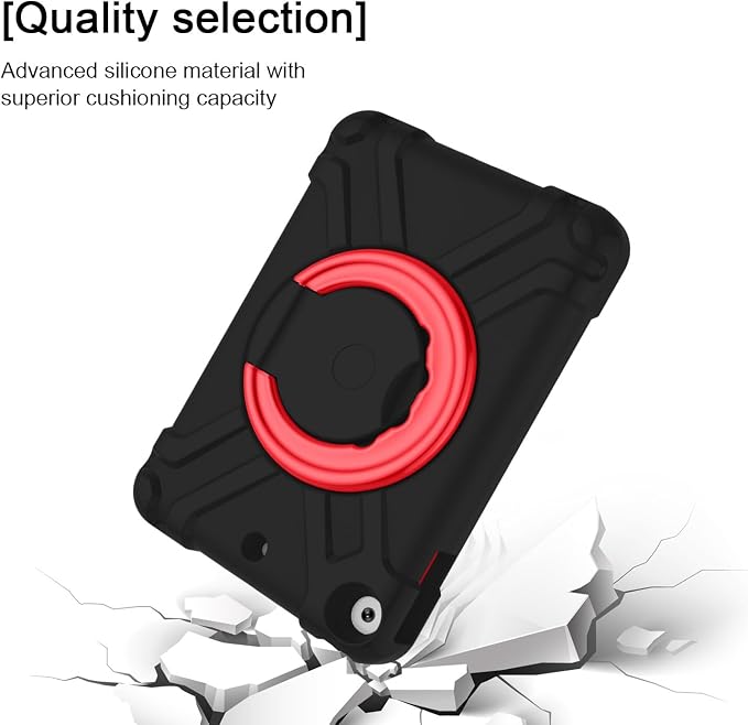 AKABEILA Compatible with Amazon Fire HD 8 2020/2022 Tablet Case，Rugged Kids Case with Stand Lightweight Shockproof Kids Friendly Tablet Cover Black