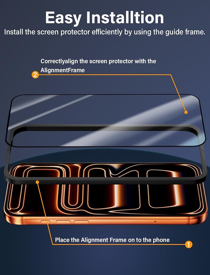 X-level 2 Pack for iPhone 17 Screen Protector with Alignment Frame Anti-Scratch Case FriendlyEasy InstallationTempered Glass Transparent HD for iPhone 17 6.3 Clear Film