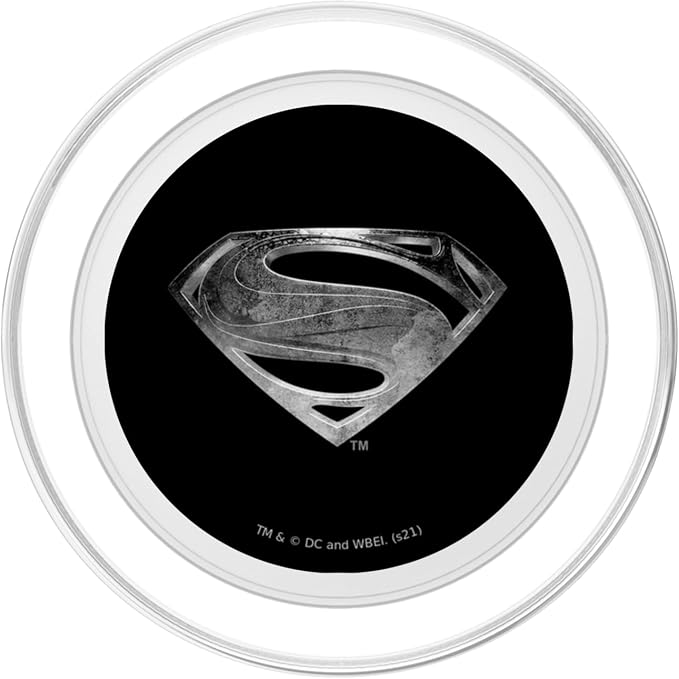 Zack Snyder's Justice League Superman Symbol Black Suit PopSockets Adhesive PopGrip