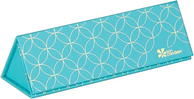 Erin Condren Designer Desk Accessories - Gold Gel Pen in Mid Century Circles Gift Box - Refillable Black Ink. Features Gel Ink, Black Colored Ink, Gold Metal Barrel