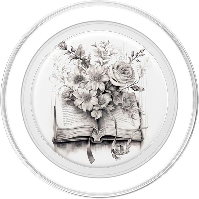 Books and Flowers Reading Book Lover Floral PopSockets Standard PopGrip