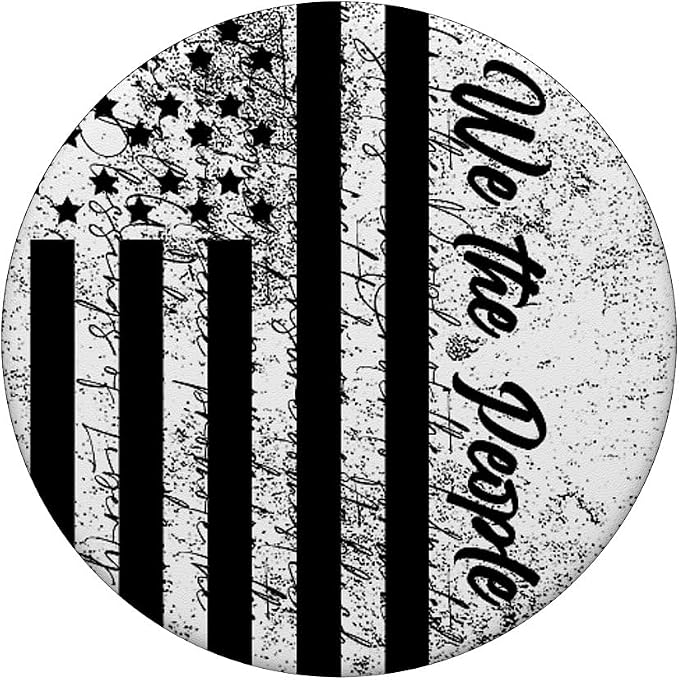 American Flag We The People Vintage US Constitution Patriot PopSockets Adhesive PopGrip