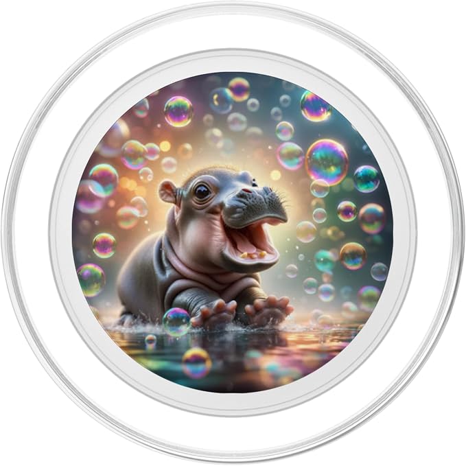 Cute Baby Hippo design for hippo lovers and hippo PopSockets Adhesive PopGrip
