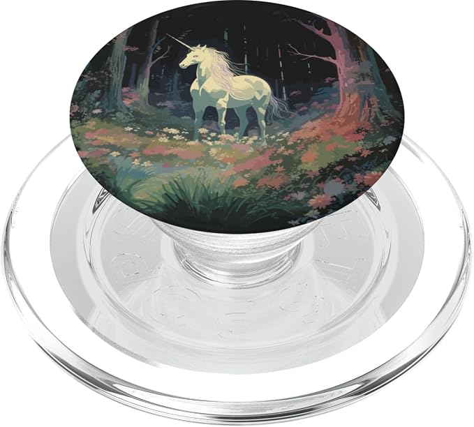 The Last Unicorn Fairycore Art PopSockets MagSafe PopGrip for iPhone