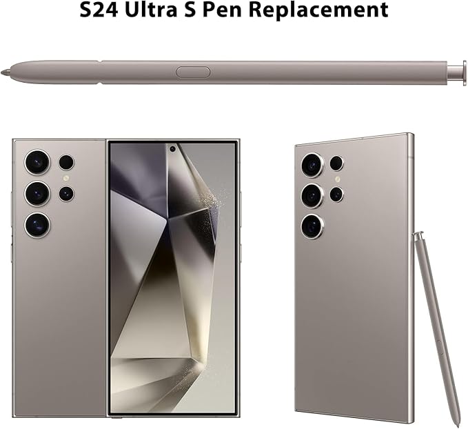 2 Pack Galaxy S24 Ultra S Pen Replacement Compatible with Samsung Galaxy S24 UltraS24 Stylus Pen for Galaxy S24 Ultra Touch S PenUS VersionNoBluetooth(Dark Gray)