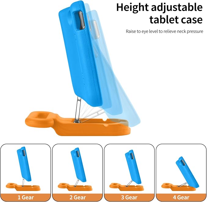 Kids Case for iPad (A16) 11th/10th Gen 10.9'' 2025/2022Adjustable Portrait/Landscape Stand/Drop Proof with HandleChild Friendly Case for iPad Air 11 (M4/M3/M2) 2026/2025/2024 (BlackBlue)