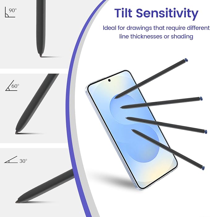 Galaxy S26 Ultra Pen Replacement4096 PressureBlack | 4096 pressuretilt controlpalm rejectionshortcut buttoneraser functionsmooth writingNo Bluetooth