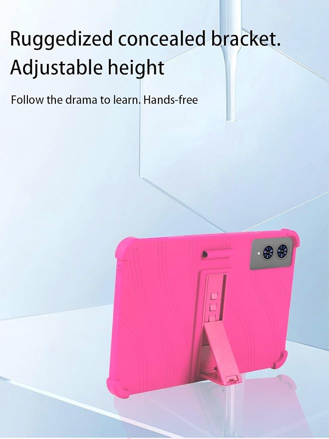 for Teclast T65 Android 16 Tablet13.4 2.5K Ultra Clear Display Tablet Model CaseUYRUREL Soft Silicone Adjustable Stand Cover Lightweight Kids FriendlyRosered.