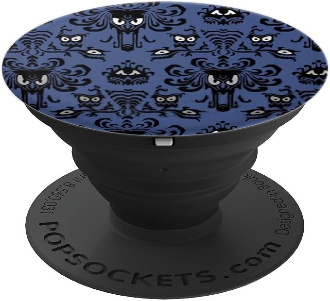 Spooky Wallpaper Halloween Pattern Purple PopSockets PopGrip: Swappable Grip for Phones &amp Tablets PopSockets Adhesive PopGrip
