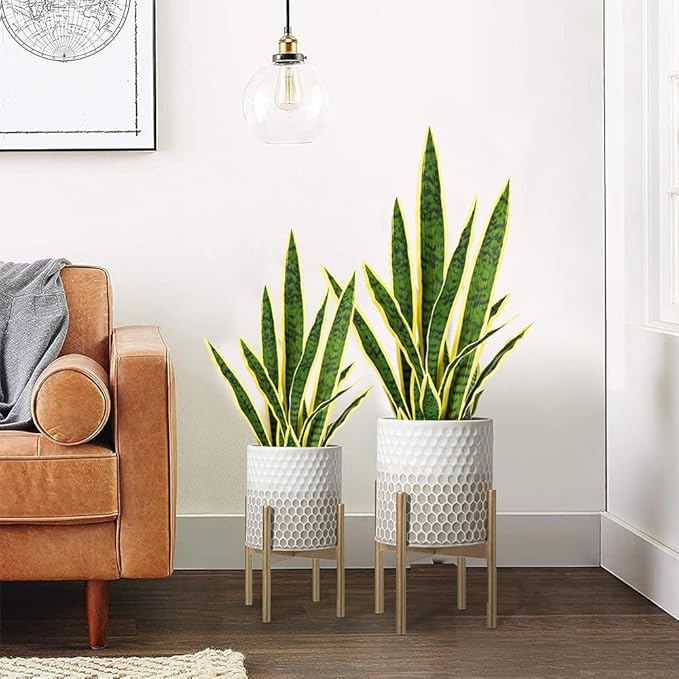 Melorca&Guilla Artificial Snake Plants 6PCS 30“ Tall Fake Snake Plant,Fake Agave Faux Snake Plants Sansevieria Artificial Greenery for Garden Shop Office Home Décor