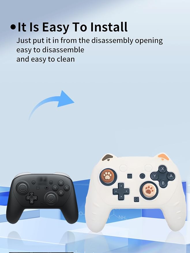Case for Nintendo Switch 2 Pro ControllerUYRUREL Premium Sillence MaterialShock-Absorbing and Anti Drop Protection Soft Shellwith Stickers and Thumb GripsBlack.