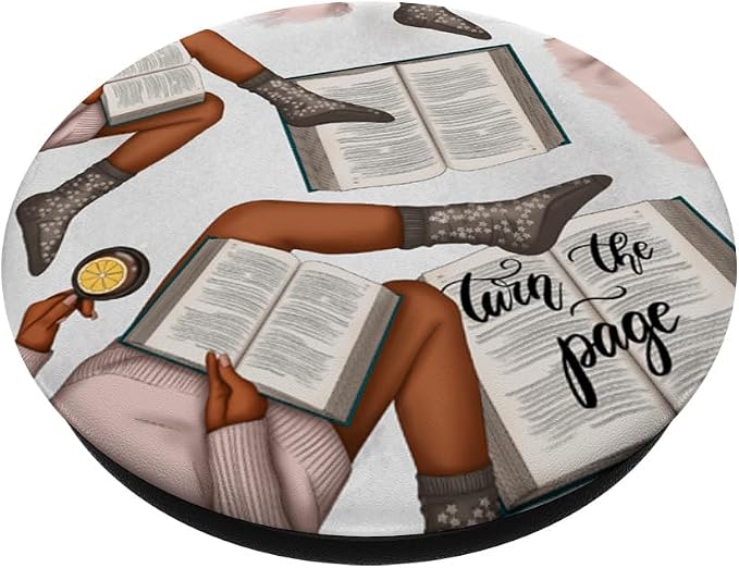 Cute Book Pattern For Women And Reading Teacher With Books PopSockets Adhesive PopGrip