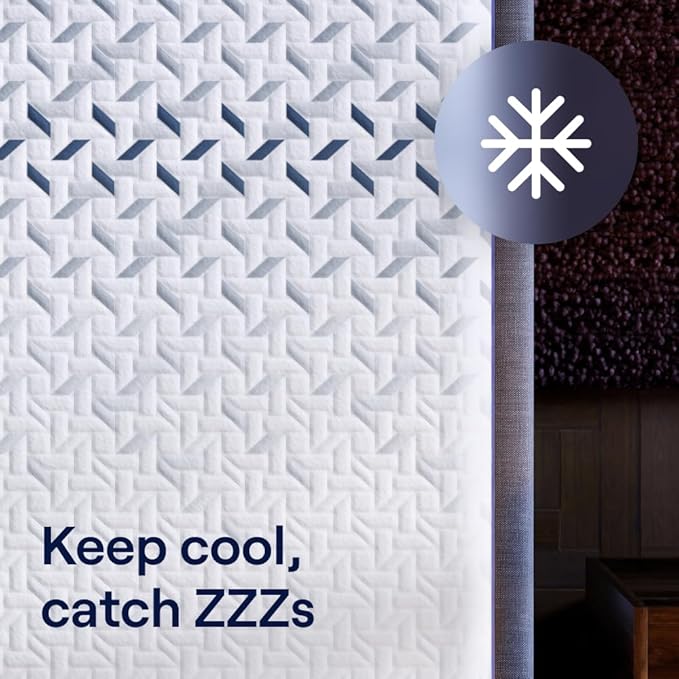 Nectar Luxe Hybrid 14” Queen Mattress - Medium Firm - Memory Foam & Innerspring Coils - Cooling Fibers - 3” Pressure Relief Layer - Mattress in a Box - 365-Night Trial & Forever Warranty
