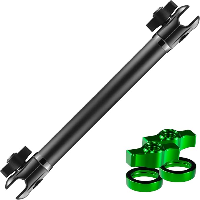 Tackform 10 Long 20mm Ball and Socket Arm DuraLock 20 Series Aluminum Tube Arm | Dual 20mm Sockets and Optional Anti-Theft Knobs | Black