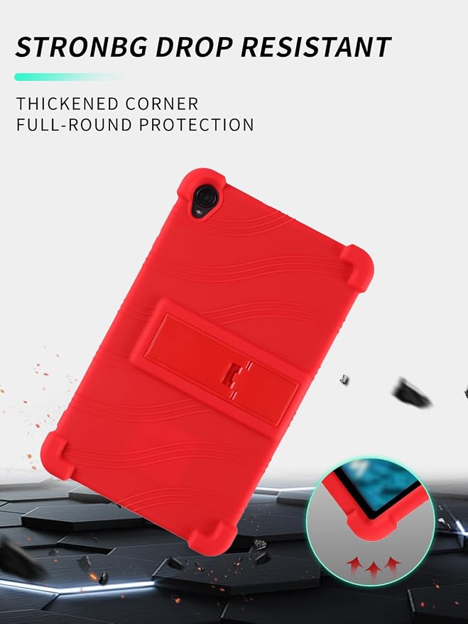 Case for Callsky-Tab Ctab 8 Android Tablet 8 Inch，WUNIAK Shock Proof Lightweight Stand Rubber Shell Protective CoverKids Friendly Soft Silicone Adjustable Stand CoverBlack