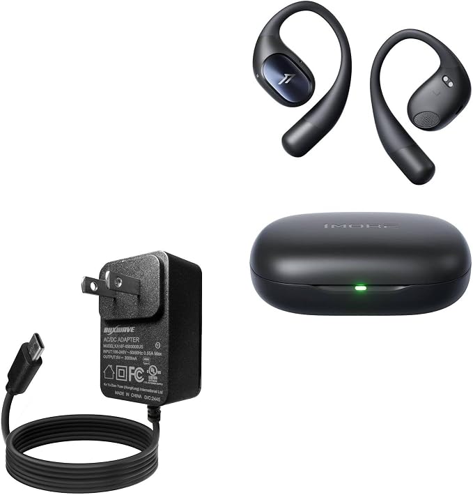 BoxWave Charger Compatible with 1MORE S31 - Wall Charger Direct (15W) Rapid Charge Your Device with Built-in 3ft Cable