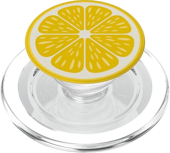 Zesty Lemon Slice Pop Art Summer Yellow Citrus Fruit PopSockets PopGrip for MagSafe