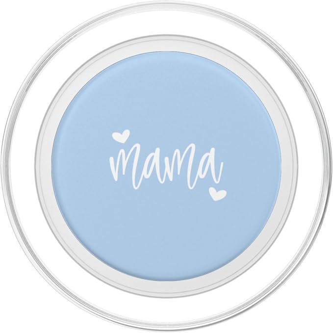 Cute Mama Lettering Hearts Mom Blue PopSockets Adhesive PopGrip