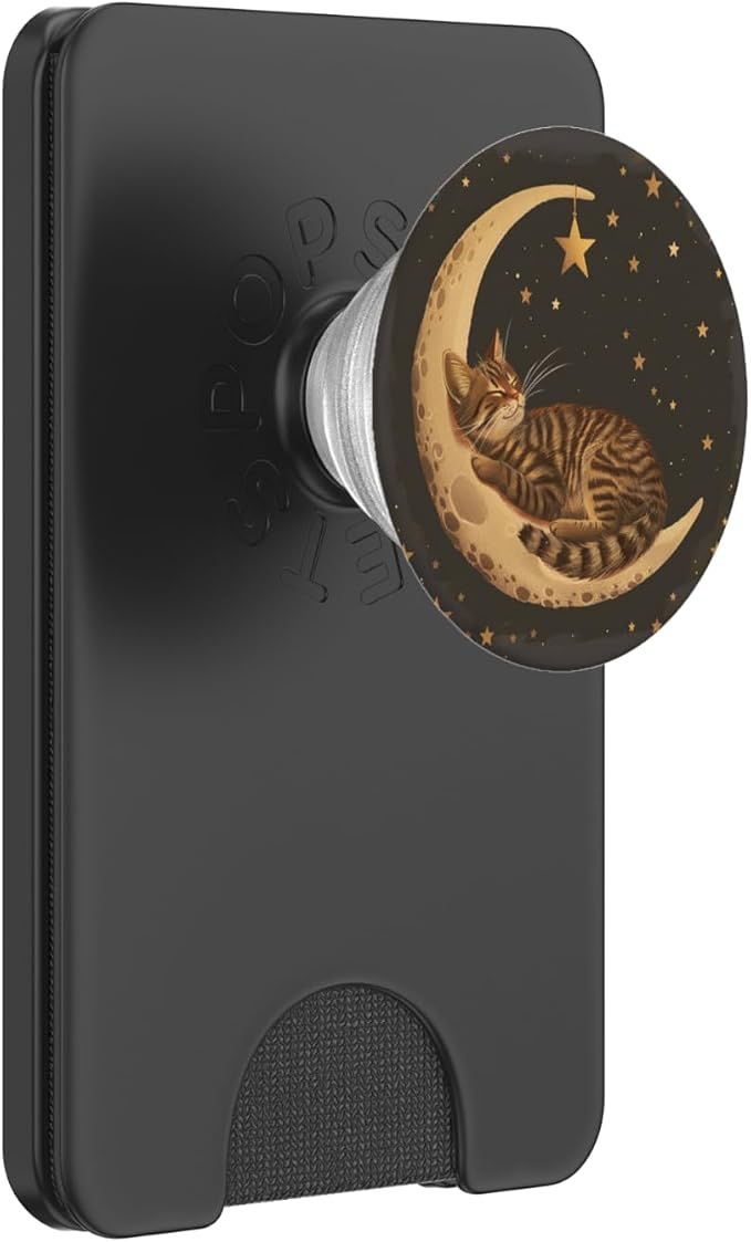 Brown Tabby Cat Sleeping PopSockets PopGrip for MagSafe
