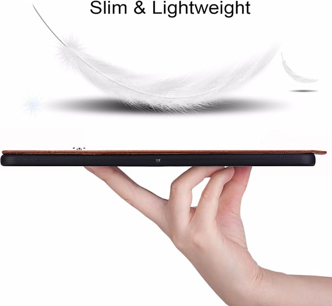 Slim Case for Apple iPad 10th Generation 10.9 Inch 2022 PU Leather Lightweight Hand Strap Stand Feature Drop Protection Back Cover for iPad 10th Gen 10.9 Black