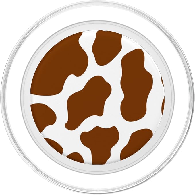 Brown Cow Print Spotted Cute Animal Pattern PopSockets Adhesive PopGrip