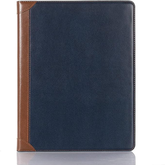 iPad Pro 13'' (M5 2025) (M4 2024) Case DMaos Vintage Book Synthetic Leather Stand Folio Smart Cover Auto Sleep/Wake Business Document Card Holder - Black