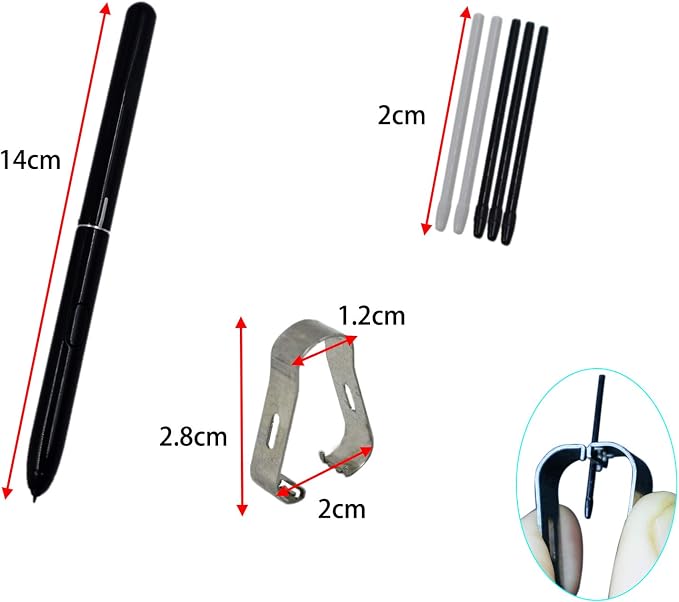 Galaxy Tab S4 Stylus S Pen Replacement for Samsung Galaxy Tab S4 EJ-PT830B T835 T837 Touch Pen with Tips/Nibs (Black)